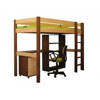 Bērza augstā gulta 1.5ST-2-K