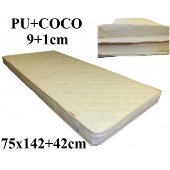 Porolona matracis ar Kokosu 75x142+42 (9+1) M-102 Porolona matracis ar Kokosu 75x142+42 (9+1) M-102