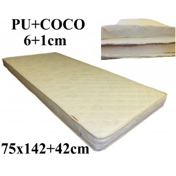 Porolona matracis ar Kokosu 75x142+42 (6+1) M-101 Porolona matracis ar Kokosu 75x142+42 (6+1) M-101